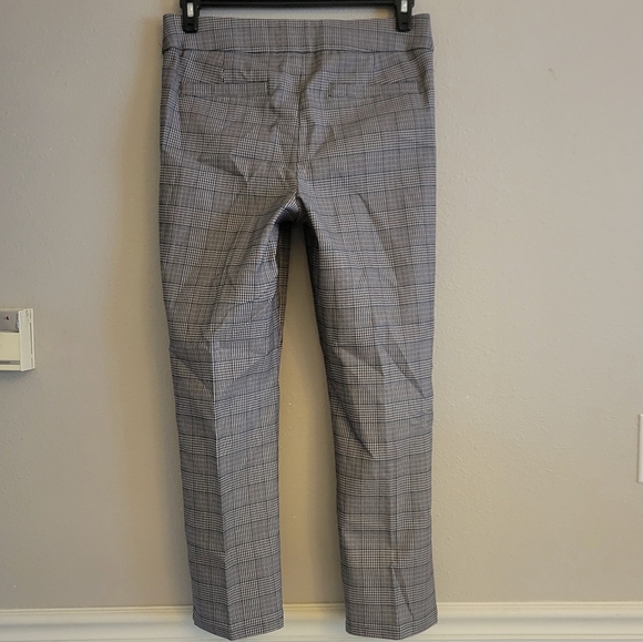 Plaid Pull On Pants Elastic Waist Straight Leg Dress Slacks Croft & Barrow 10 - Picture 4 of 7